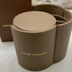 David Yurman Tan Jewelry Accessory Box Holder New with Box